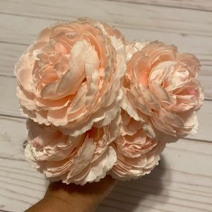 6 pink artificial flowers